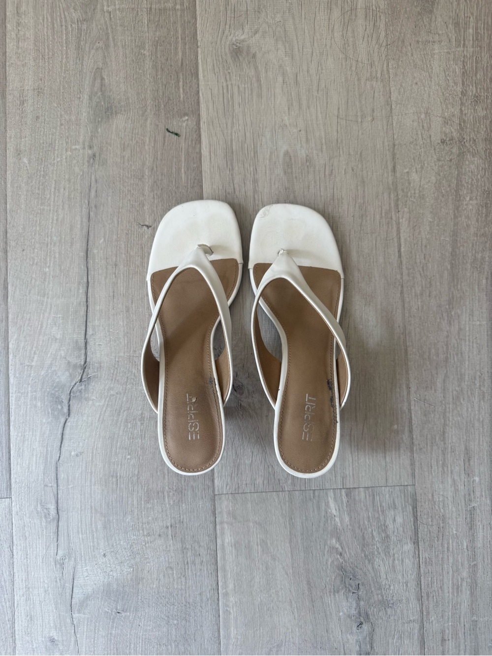 Princess Polly White Flip Flop Kitten Heels